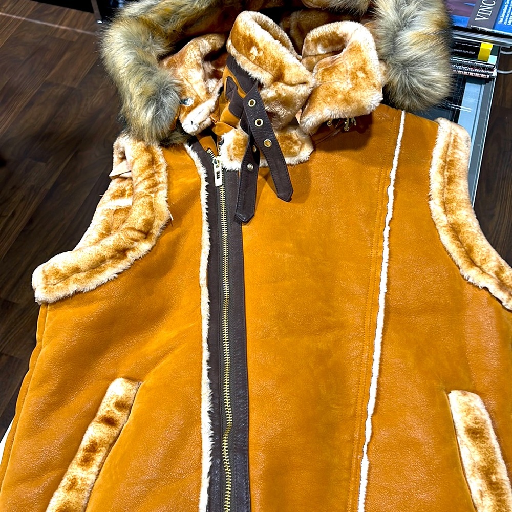 Wheat color heavy fair vest